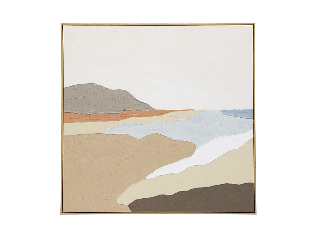 Abstract Coastal Framed Canvas