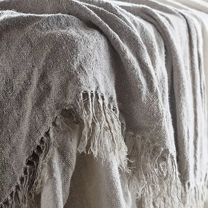 Bedouin Oversized Linen Throw - Natural | Natural / 200x140cm