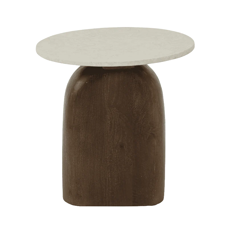 Trinity Marble/Wood Side Table