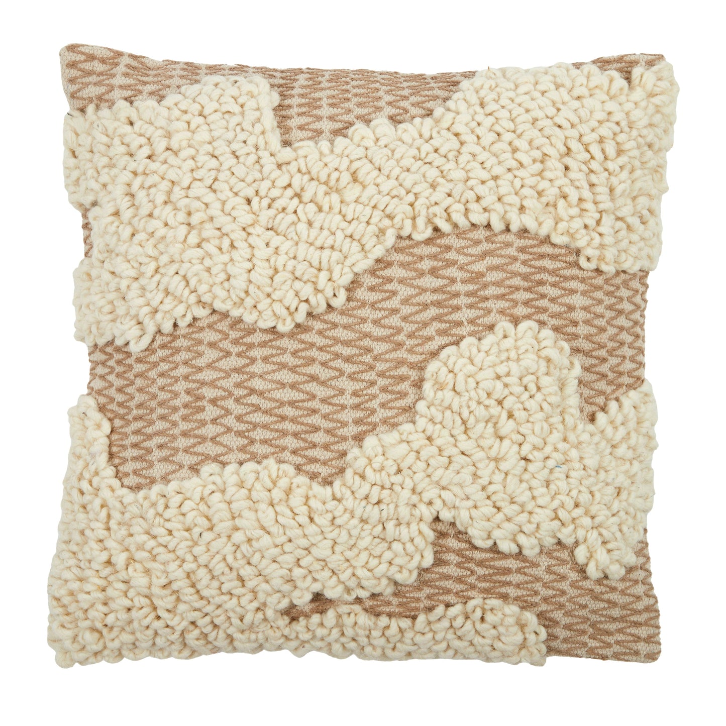 Alto Cotton/Wool Cushion 50x50cm Nat/Wh#