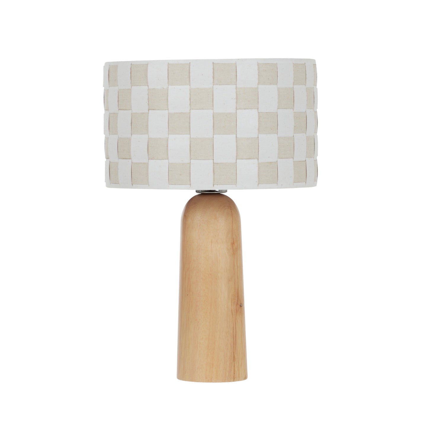 Ferro Wood Table Lamp 28x42cm Nat/White
