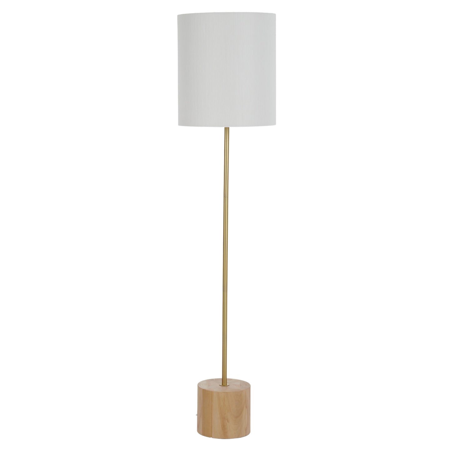 Chandi Wood Floor Lamp 35x154cm Nat/Wht