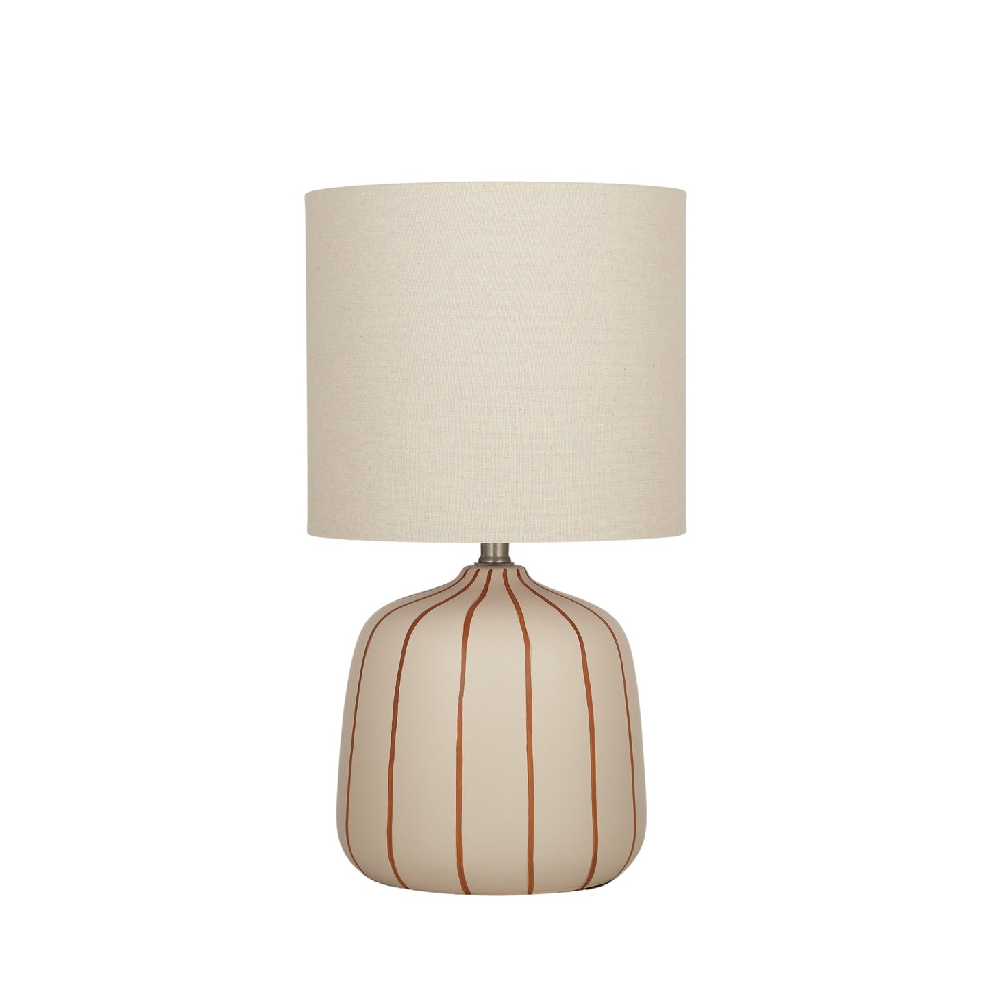 Pecan Ceramic Lamp 28x49cm White/Natural