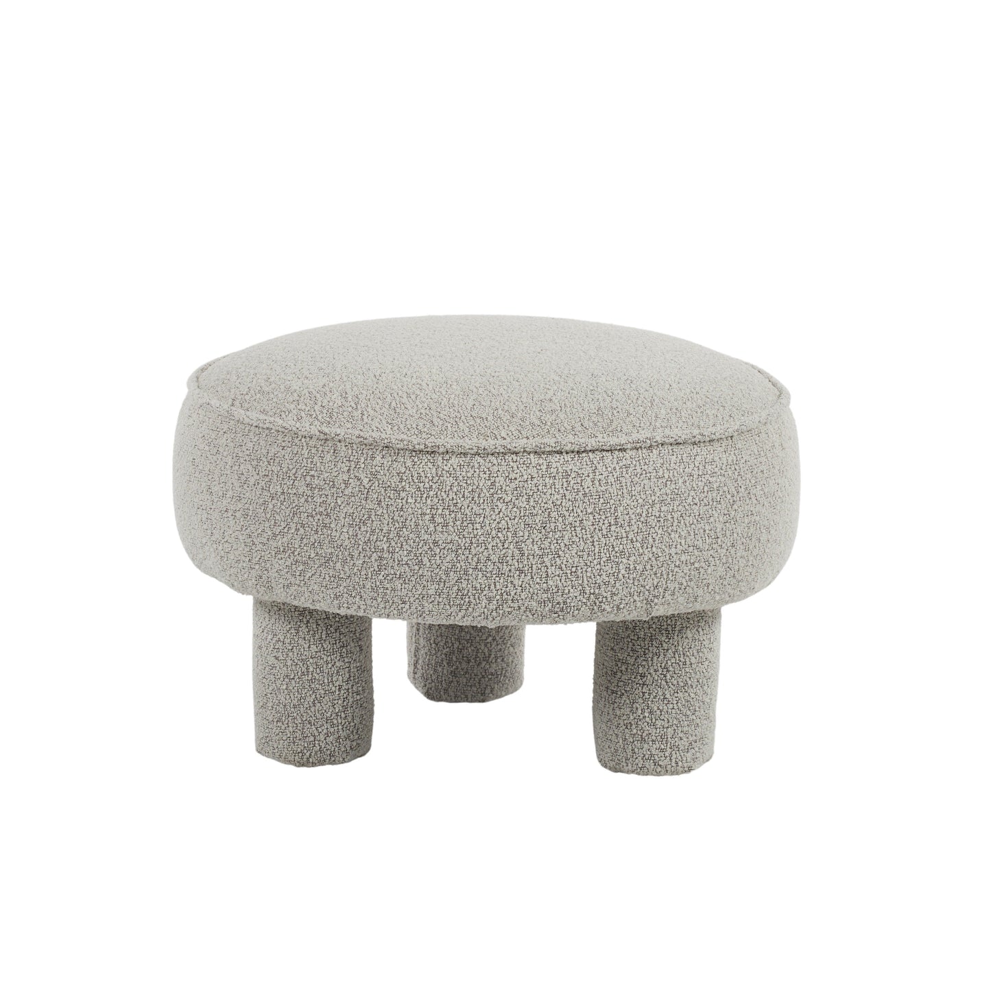 Astoria Boucle Rnd Ottoman 50x30cm Latte