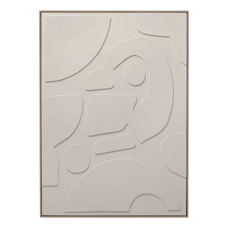 Ivory Shapes 1 Box Framed Canvas