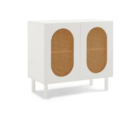 Kona White Rattan 2 Door Buffet