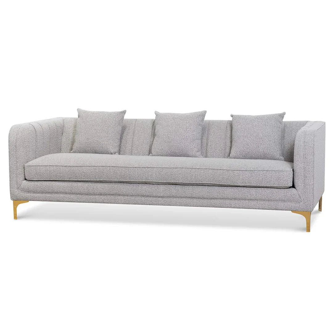 3 Seater Sofa | Ash Grey Boucle