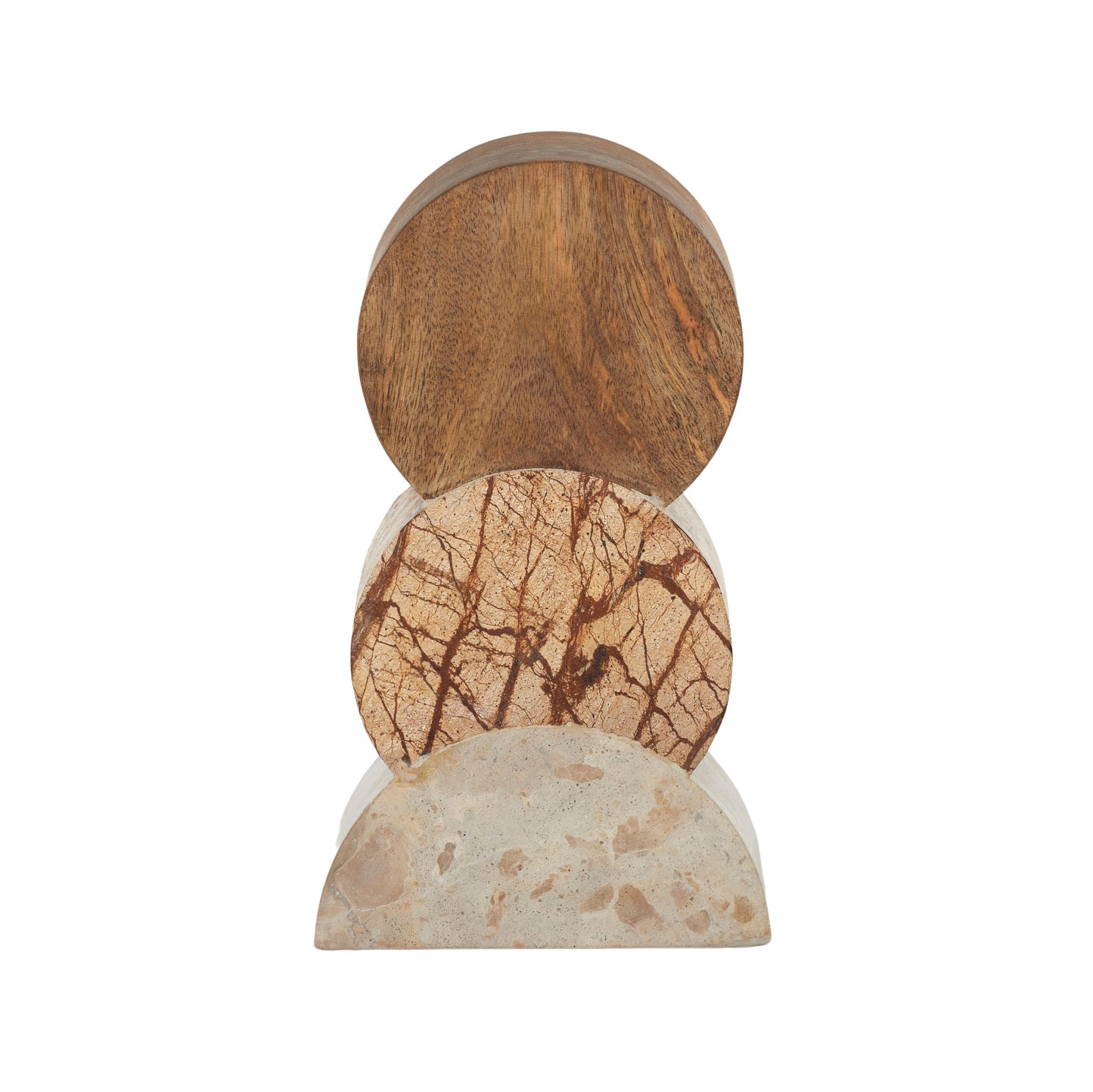 Cercle Marble Sculpture 15x15x26cm Mult#