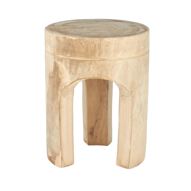 Wray Wooden Stool 35x45cm Natural#