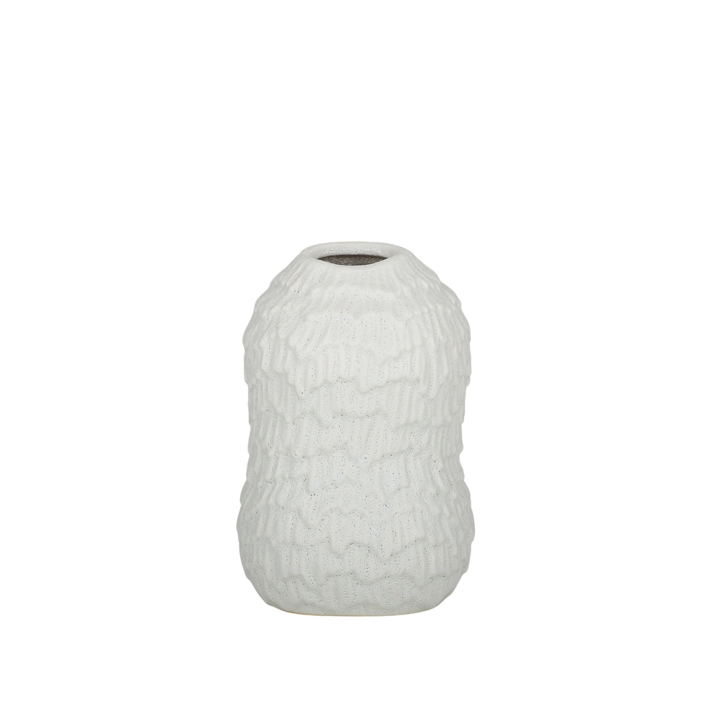Blanc Ceramic Vase 13.5x20.5cm White
