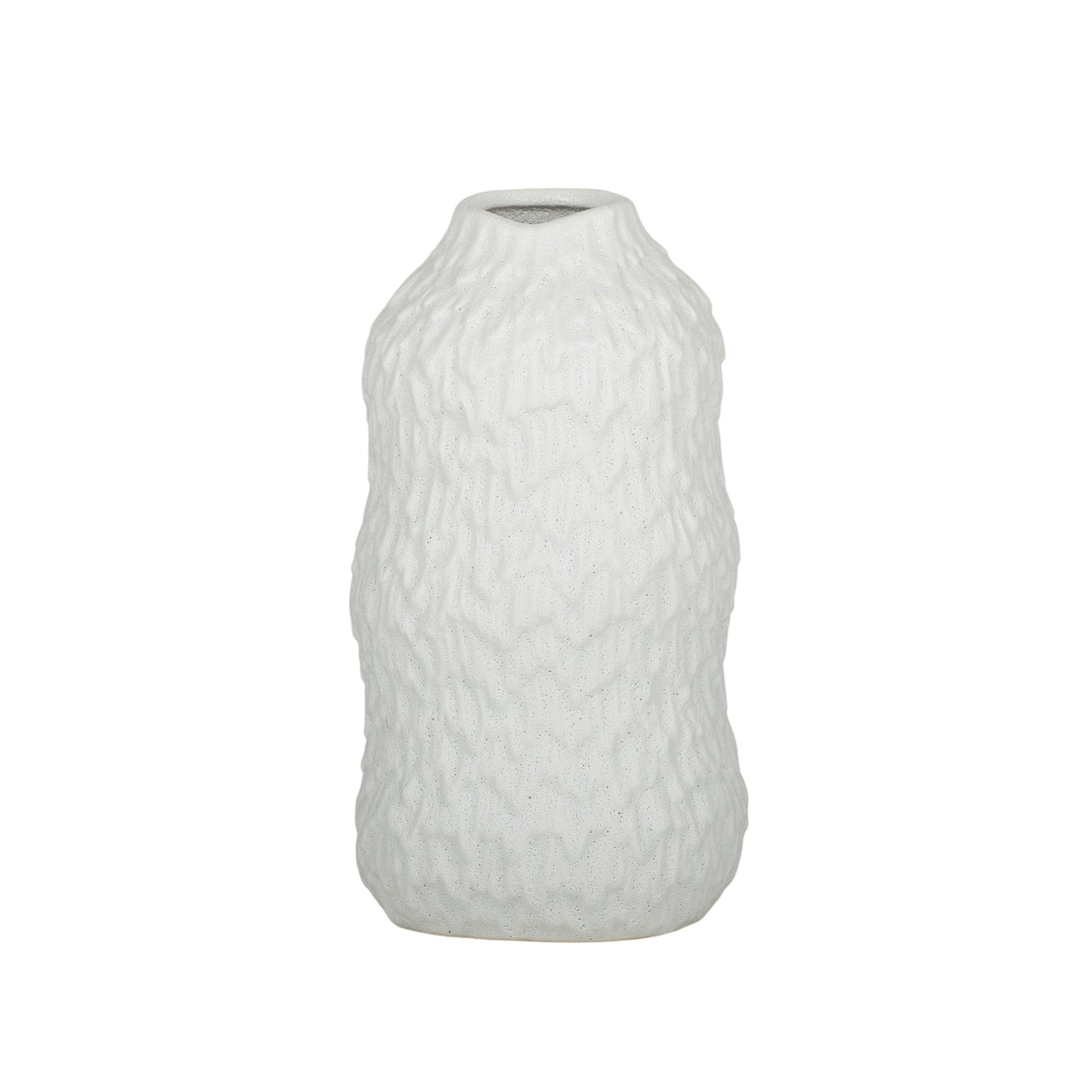 Blanc Ceramic Vase 15x28cm White