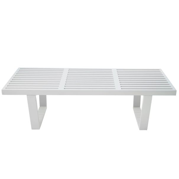 Replica George Nelson Platform Bench White | 152cm