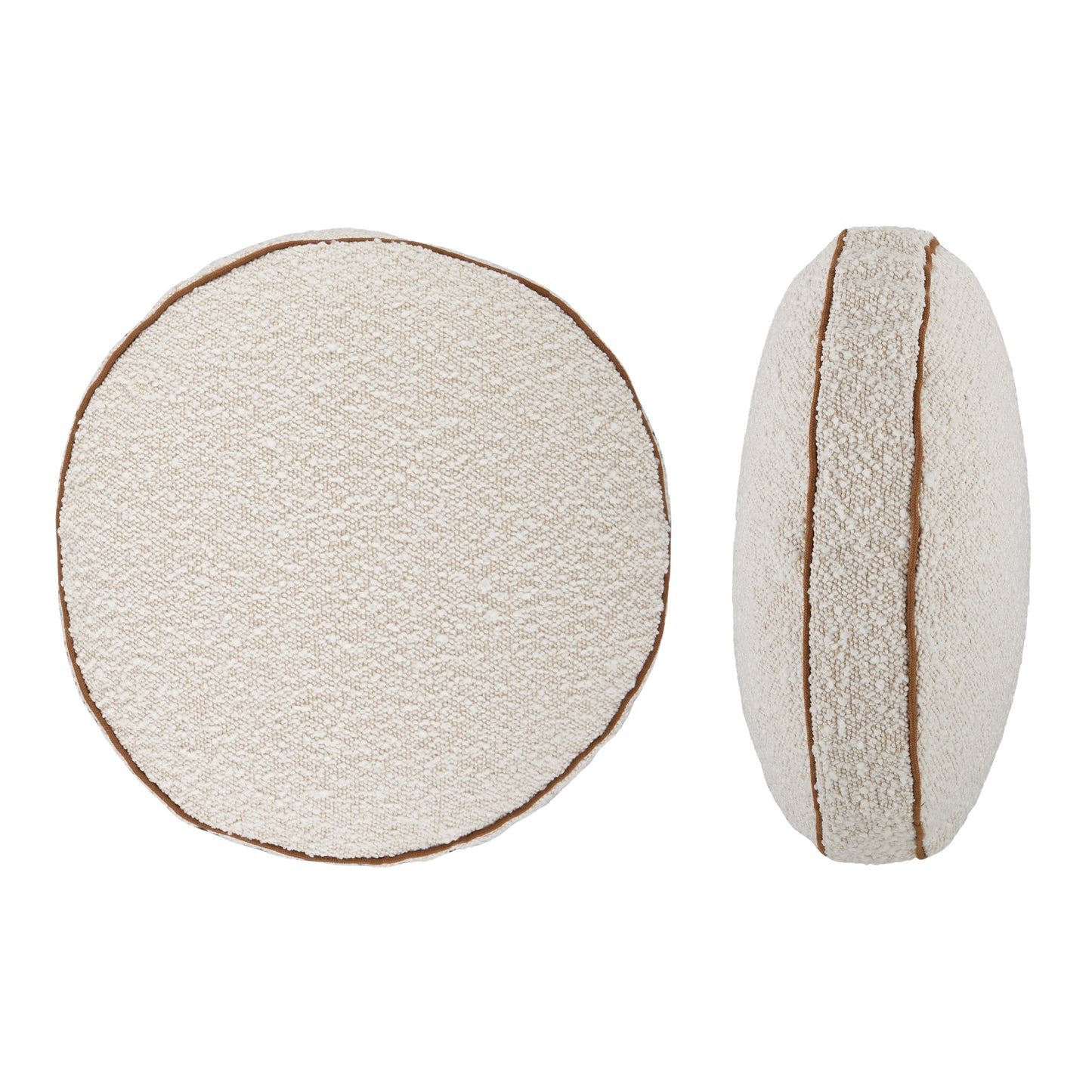 Cate Round Boucle Cushion 40cm Ivory