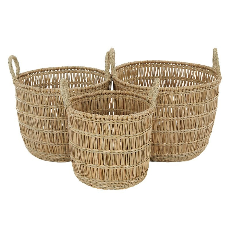 Nikita S/3 Seagrass Baskets 38x38cm Nat#