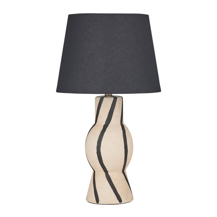 Loxton Ceramic Lamp Natural/Black
