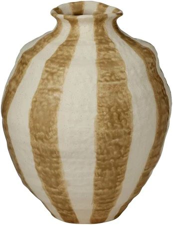 Rayas Ceramic Vase Taupe
