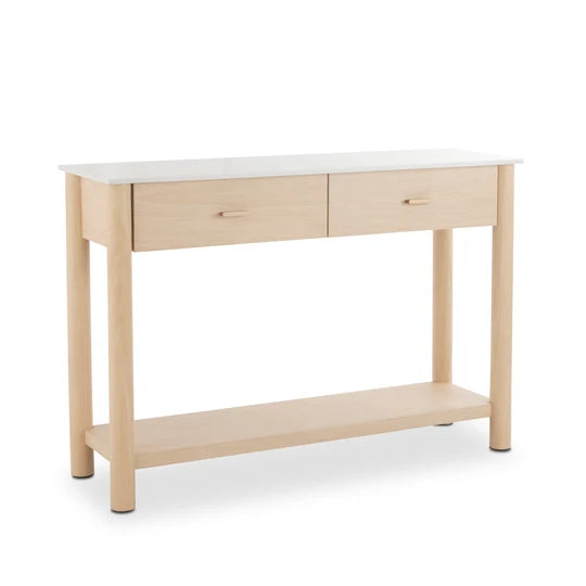 Somerset White/Oak Console