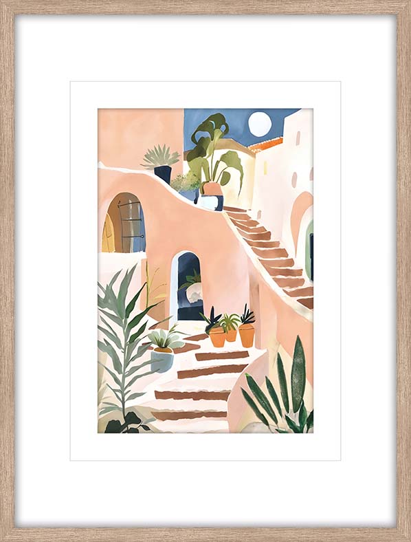 Island Dreaming Glass Framed Print