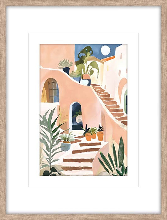 Island Dreaming Glass Framed Print