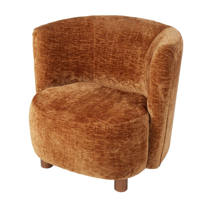 Chenille Rust Armchair
