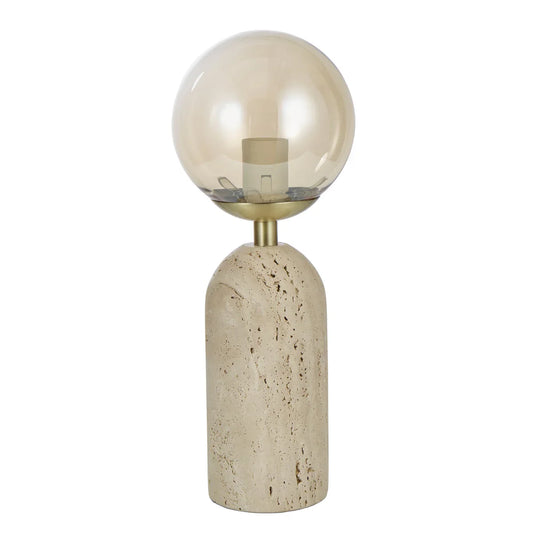 Amalfi Soloman Travertine Table Lamp Natural
15x15x35cm