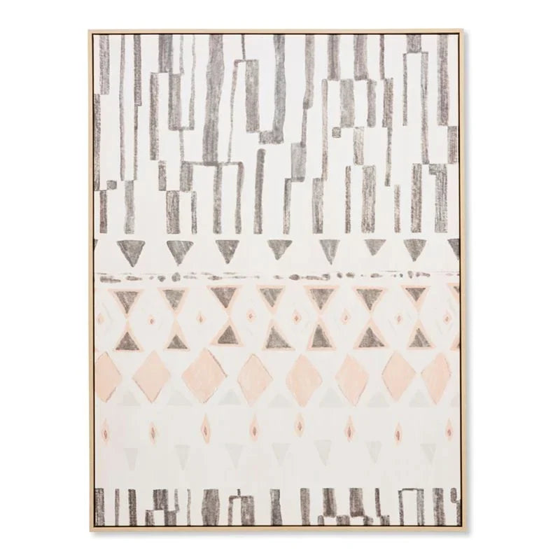 Aztec Canvas | Diamond Blush 90cm x 120cm