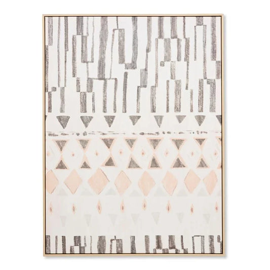 Aztec Canvas | Diamond Blush 90cm x 120cm