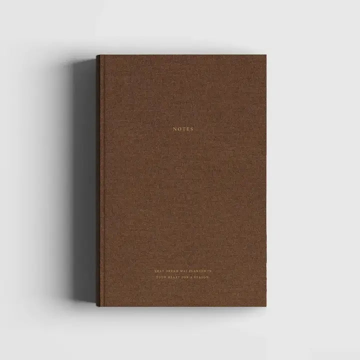 Brown Linen & Golden Notebook