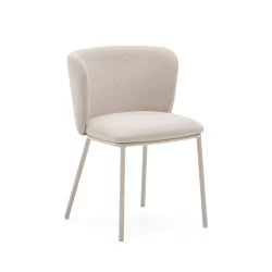 Ciselia Beige Fabric Dining Chair