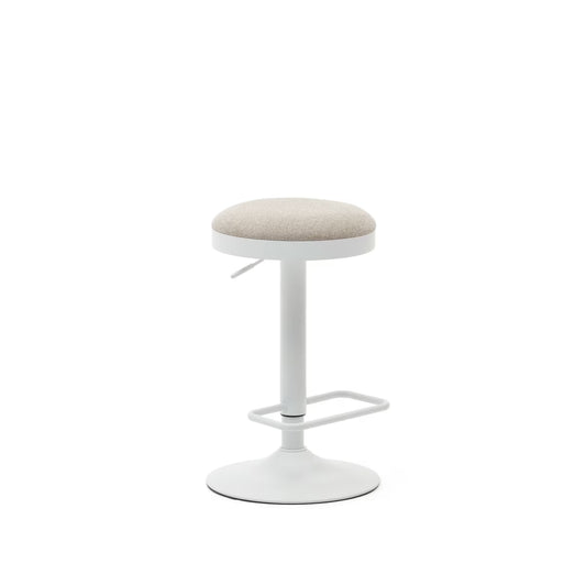 Zaib Adjustable Height Stool Beige & White