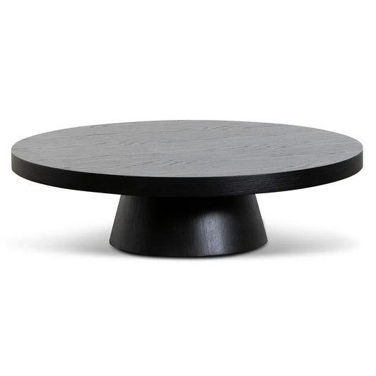 1.1m Round Coffee Table | Black Oak