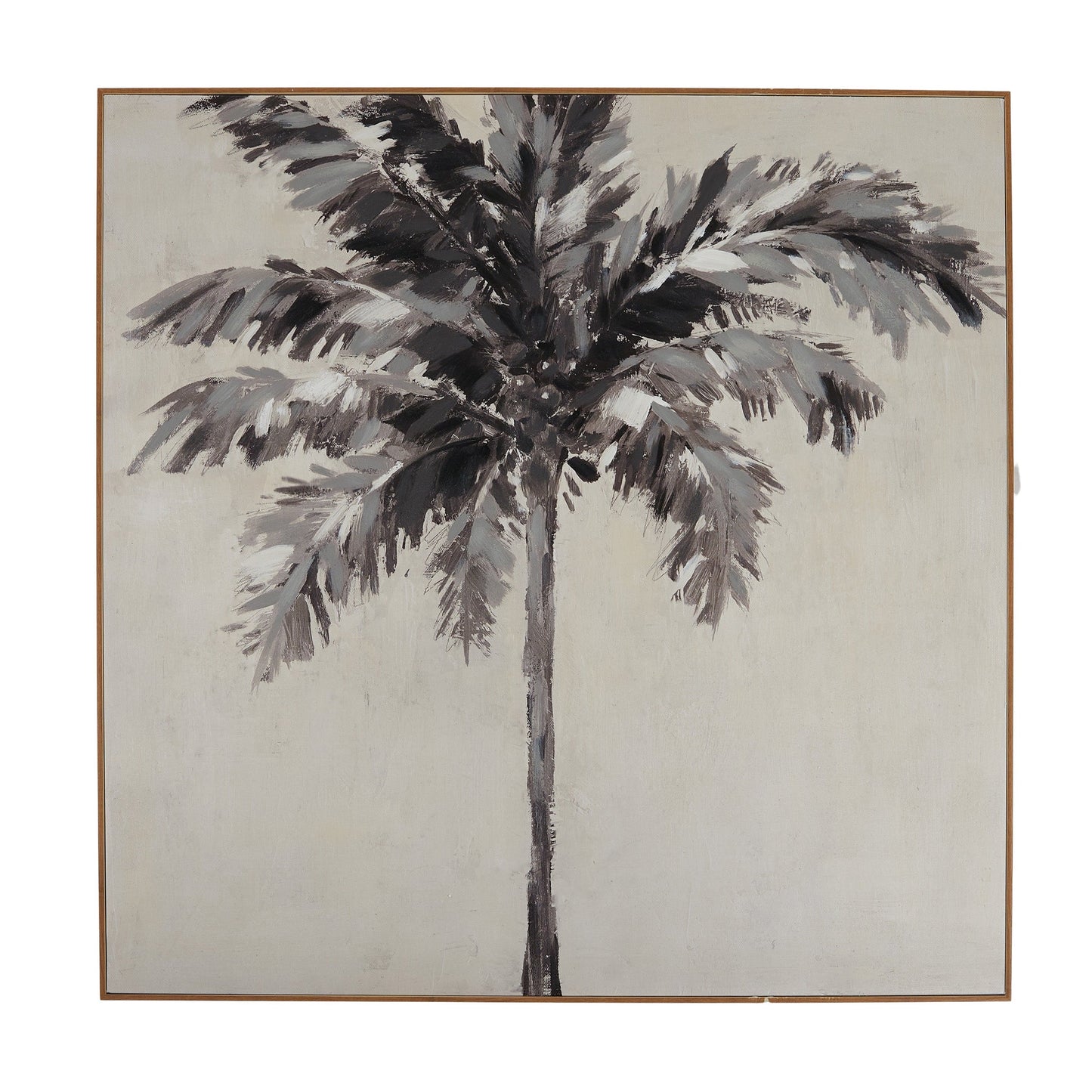 Makara Teak Frame Oil Painting 100x100c#