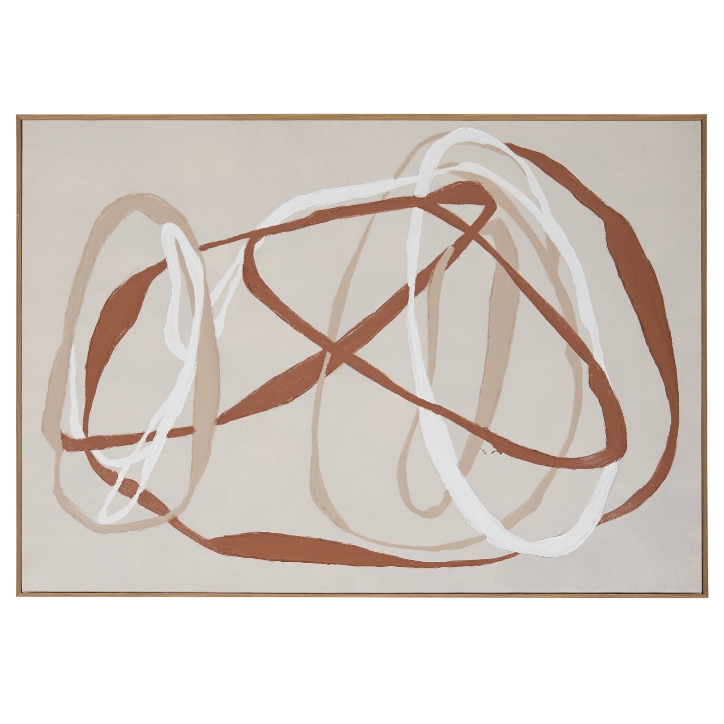 Fiasco Oak Frame Oil Painting 100x70cm#