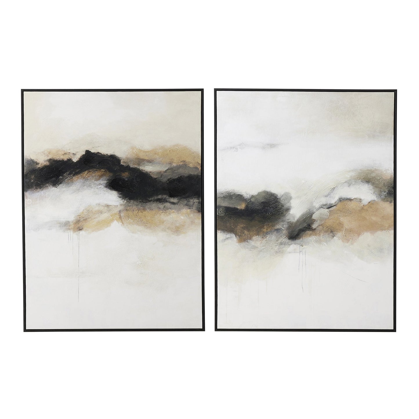 Ole Blk Frame Oil Paint 90x120cm 2 Asst