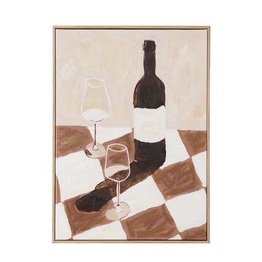 Vino Ash Frame Oil Painting 40x55cm