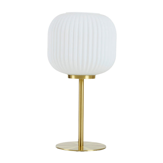 Cheri Metal/Glass Table Lamp 20x40cm Wht