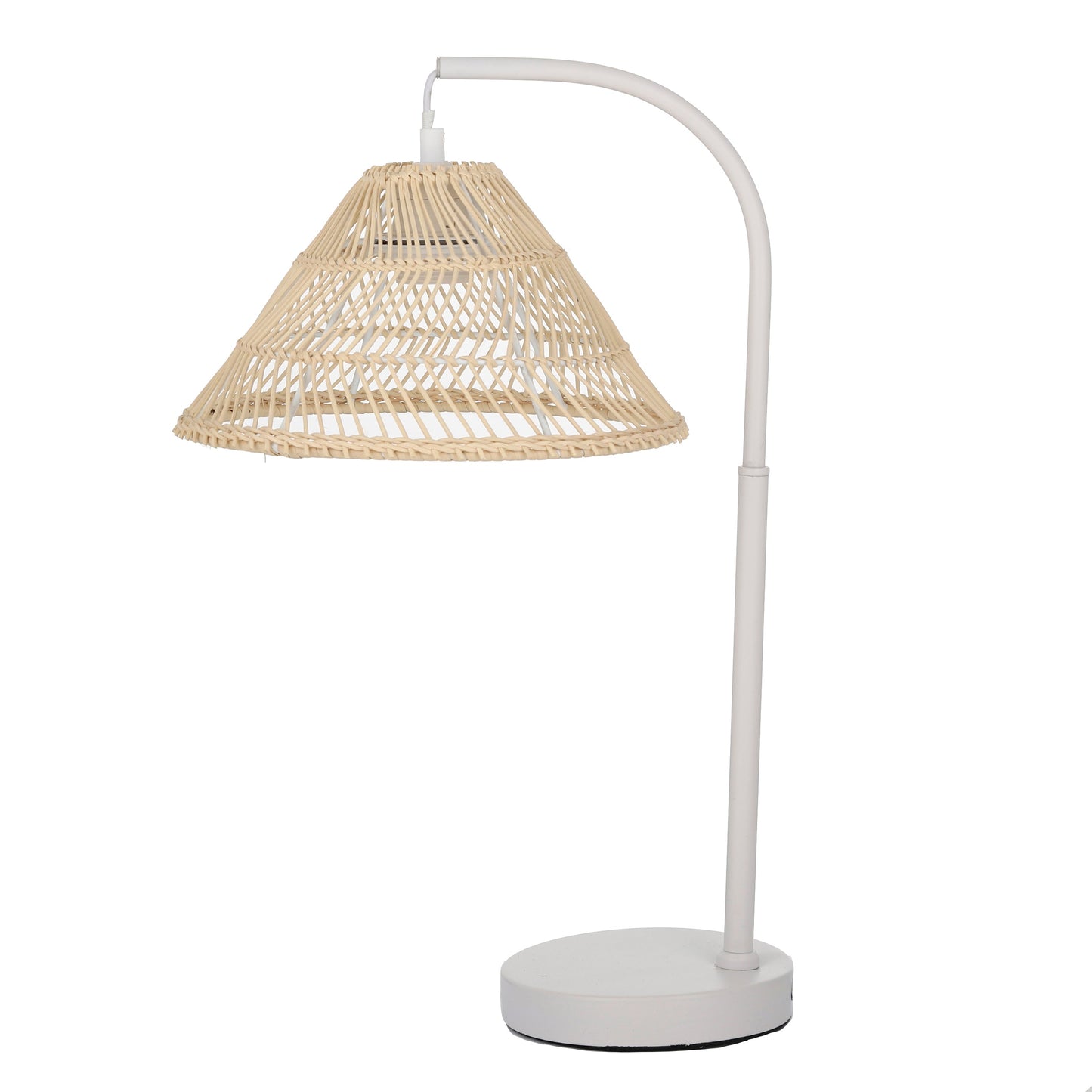 Atta Rattan Table Lamp 30x48cm Nat/Wht#