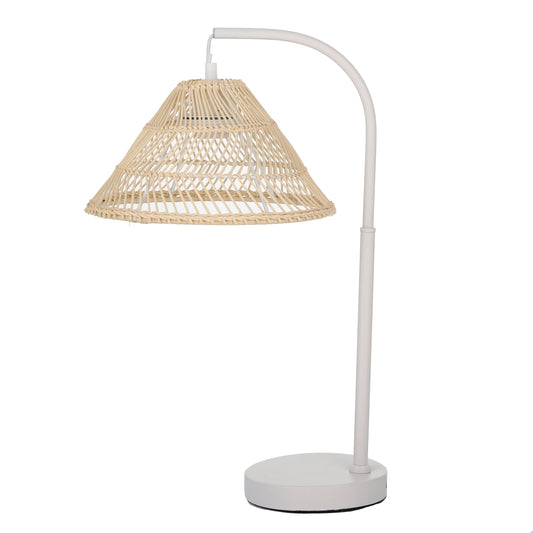Atta Rattan Table Lamp 30x48cm Nat/Wht#