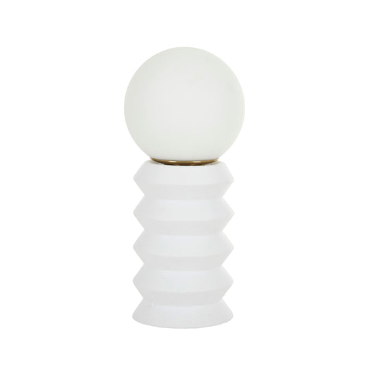 Lilou Resin Table Lamp 15x34cm White#
