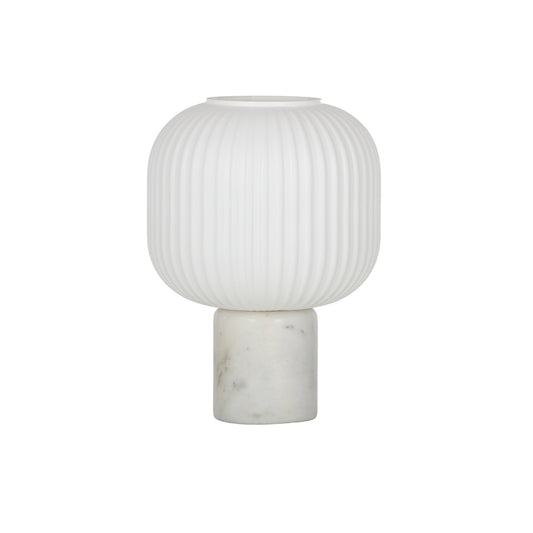 Mahina Marble Table Lamp 25x28cm White