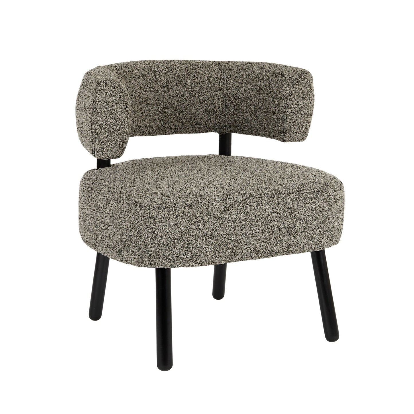 York Wood Armchair 74x65x74cm Blk/Nat#