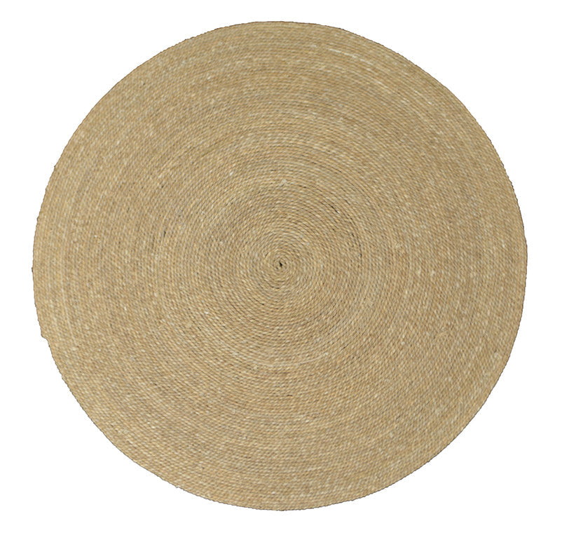 Dewi Rush Round Rug 120cm Natural#