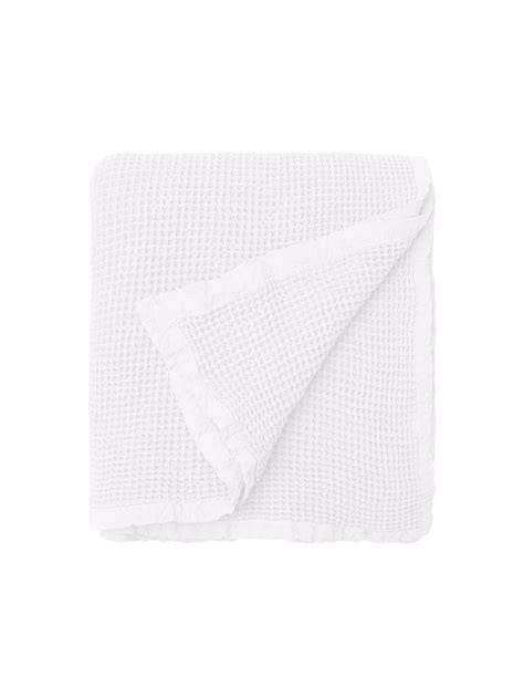 Hepburn White Large Waffle Blanket 200x240cm