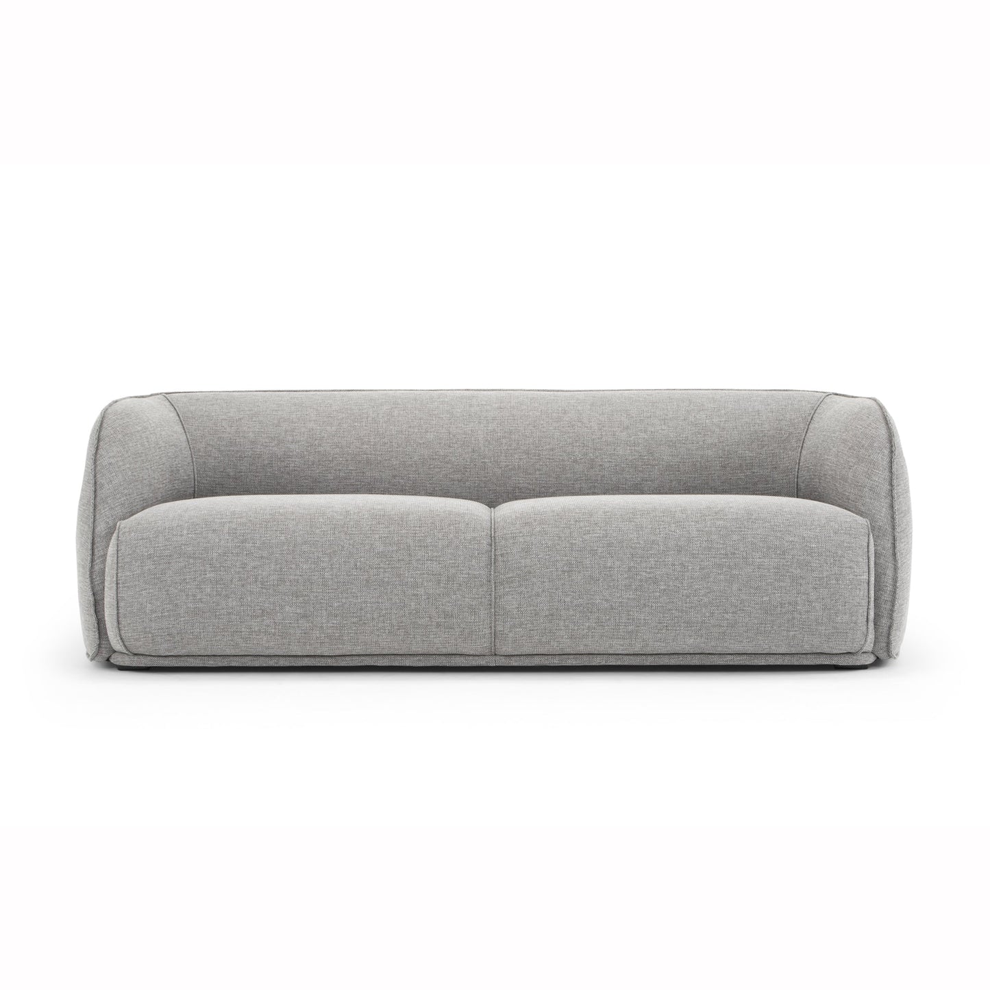 3 Seater Fabric Sofa in Graphite Grey | Black Legs