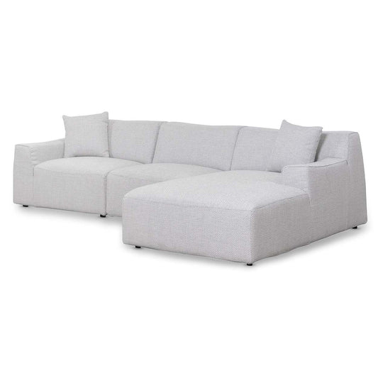 3 Seater Right Chaise Sofa | Passive Grey