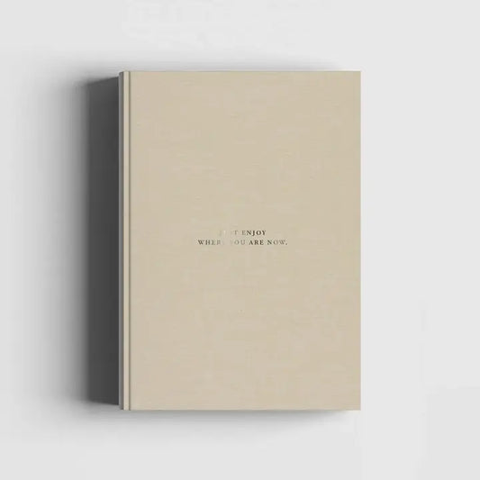 Natural Linen & Dark Brown Notebook