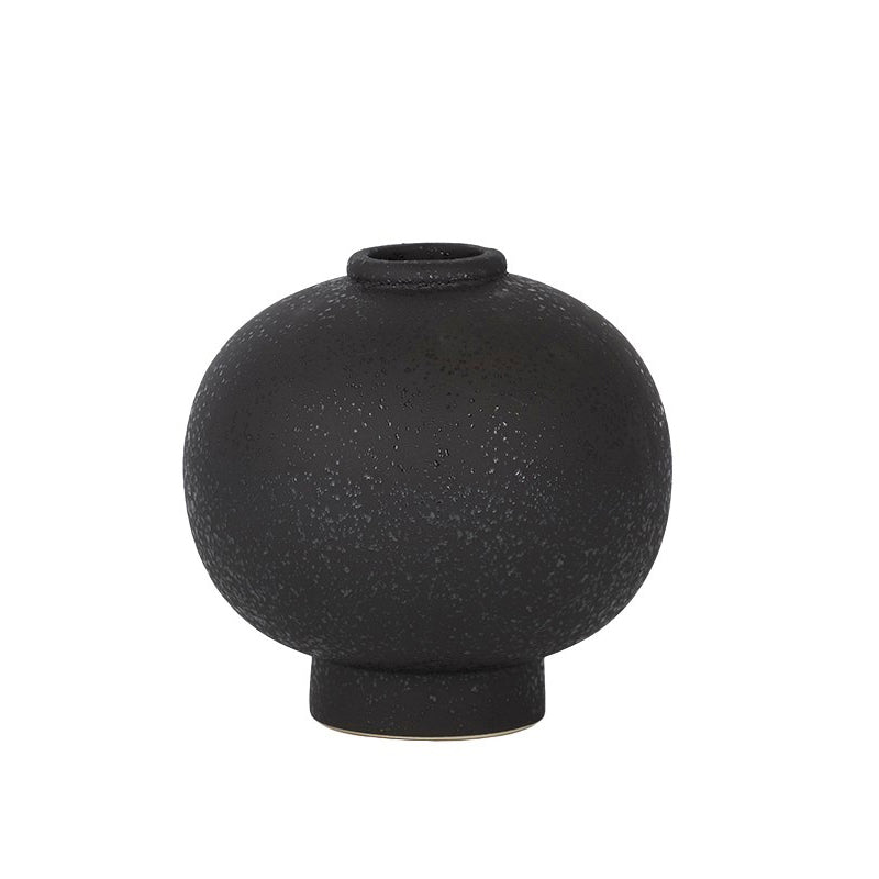 Sphre Ceramic Vase 14x13.5cm Black