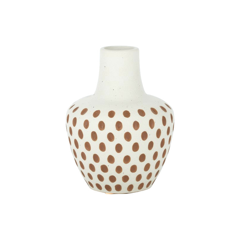 Aman Ceramic Vase 14x18cm Grey/Brown#