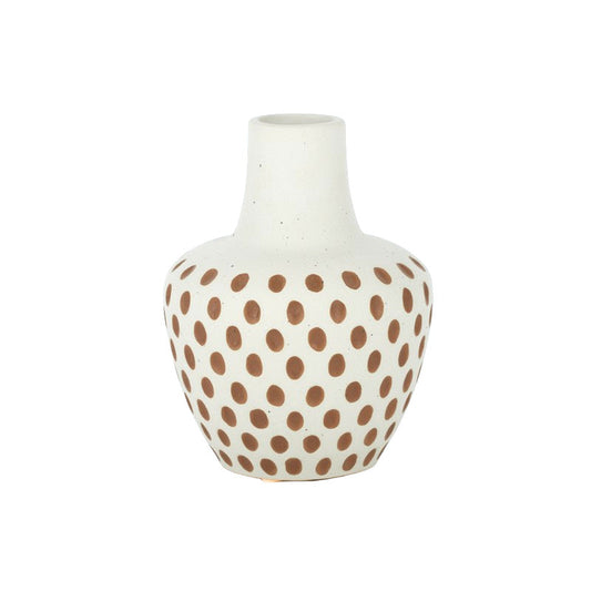 Aman Ceramic Vase 14x18cm Grey/Brown#