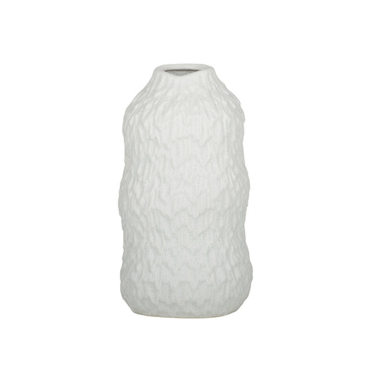 Blanc Ceramic Vase 15x28cm White